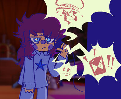 Emmet calls a time traveling alien child for help (he's sobbing)